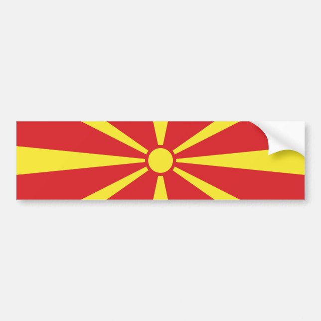 North Macedonia Flag Bumper Sticker (Front)
