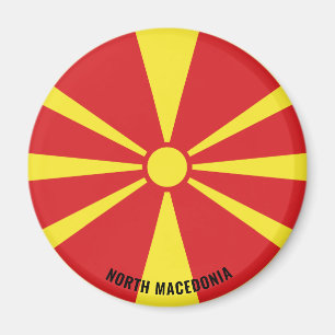 North Macedonia Flag Charming Patriotic Magnet