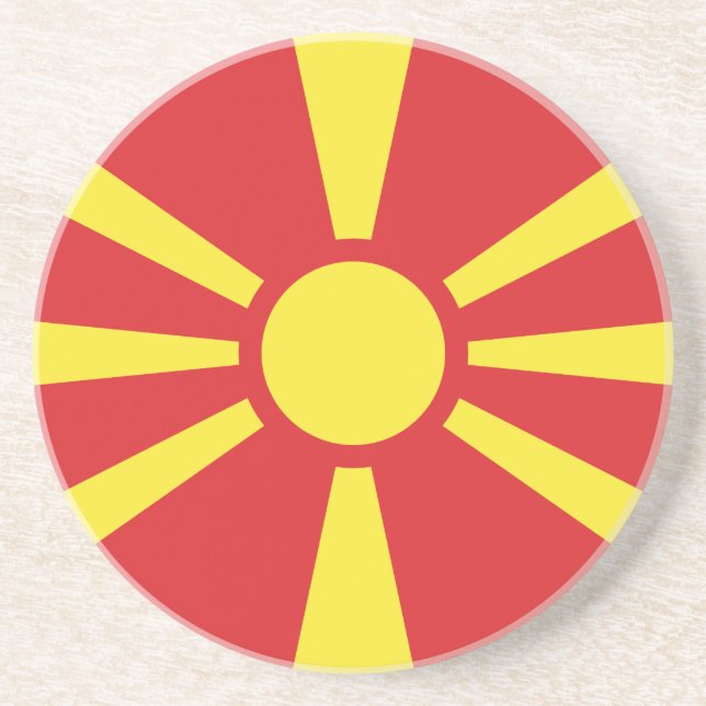 North Macedonia Flag Coaster (Front)