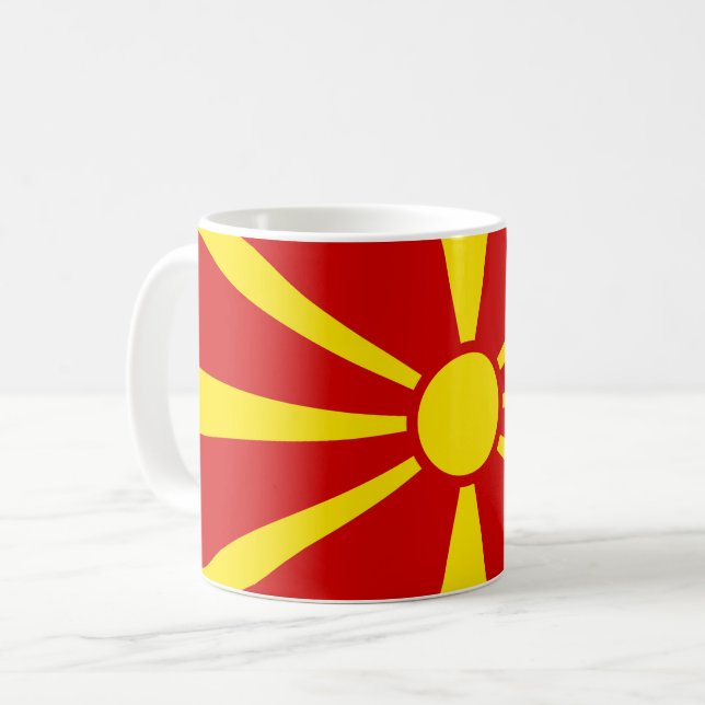 North Macedonia Flag Coffee Mug (Front Left)
