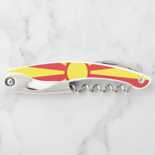 North Macedonia flag Corkscrew