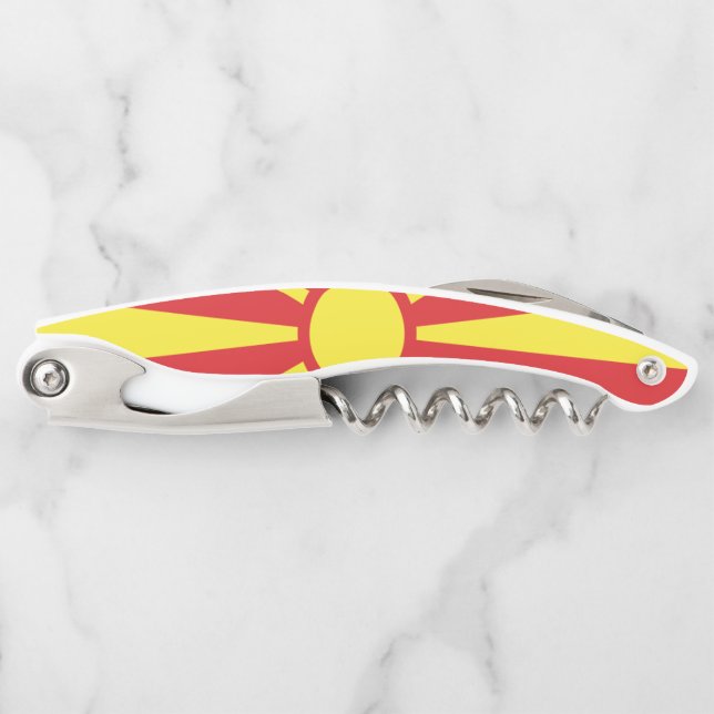 North Macedonia flag Corkscrew (Front)