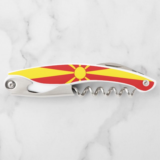 North Macedonia flag Corkscrew (Front)