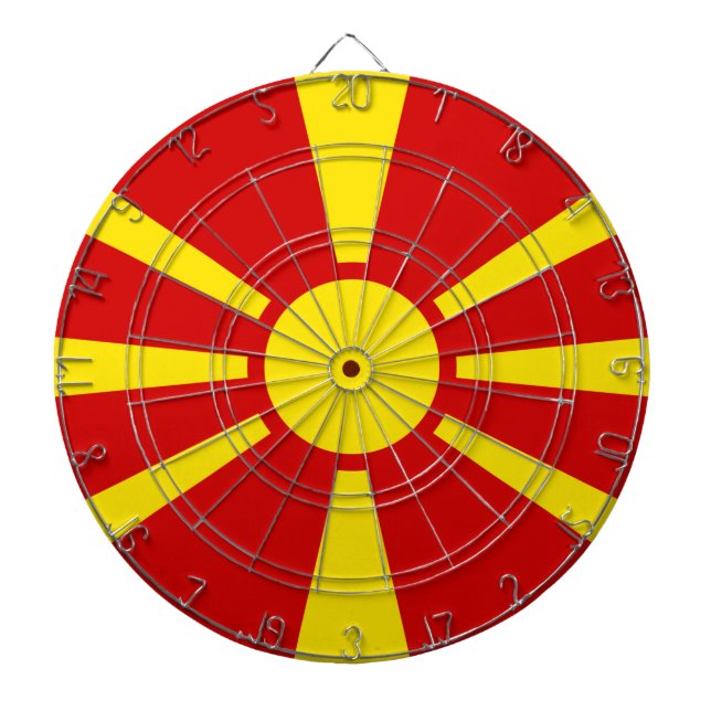 North Macedonia Flag Dartboard (Front)