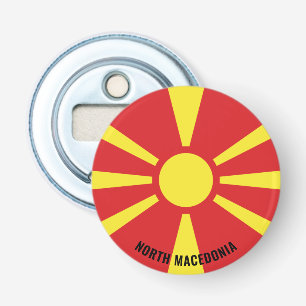 North Macedonia Flag Delightful Patriotic Bottle Opener