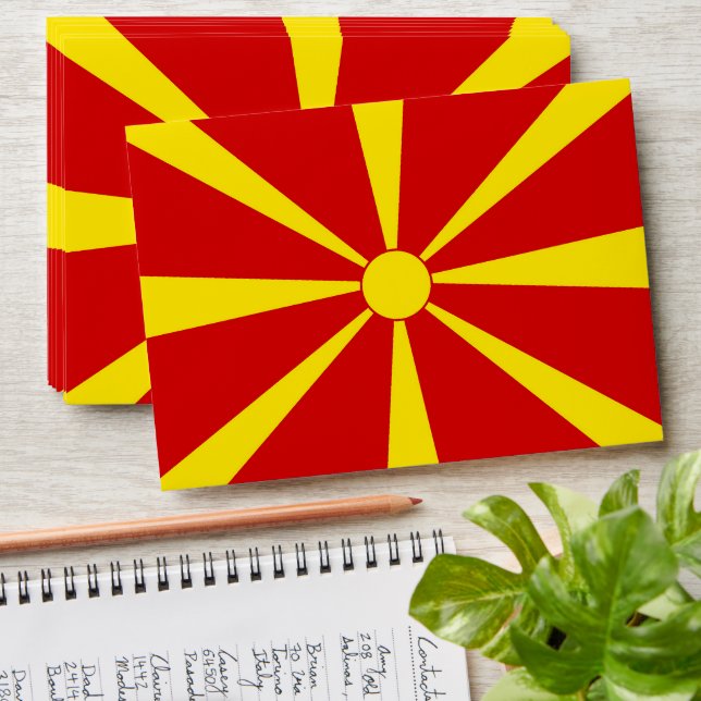 North Macedonia flag Envelope (Stacked)