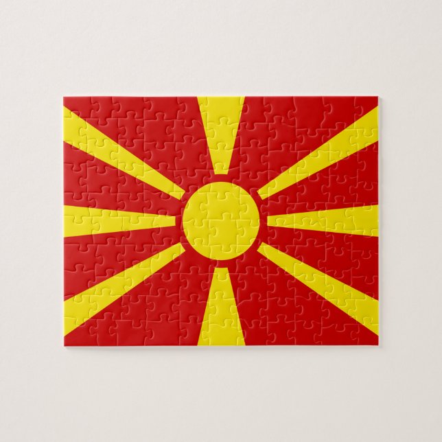 North Macedonia Flag Jigsaw Puzzle (Horizontal)