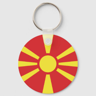 North Macedonia Flag Key Ring