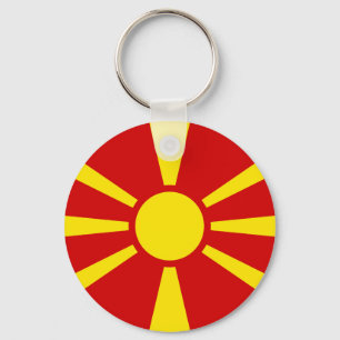 North Macedonia Flag Key Ring