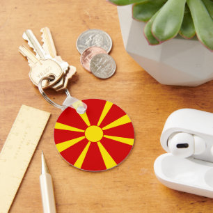 North Macedonia flag Key Ring
