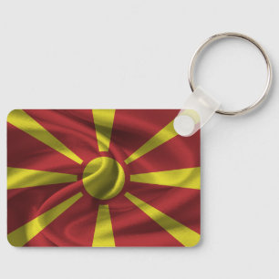 North Macedonia Flag Keychain
