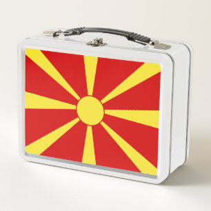 North Macedonia flag Metal Lunch Box