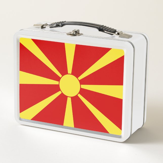 North Macedonia flag Metal Lunch Box (Front)