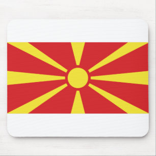 North Macedonia Flag Mouse Mat