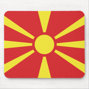North Macedonia Flag Mouse Mat