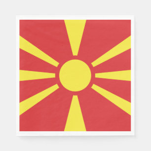 North Macedonia Flag Napkin