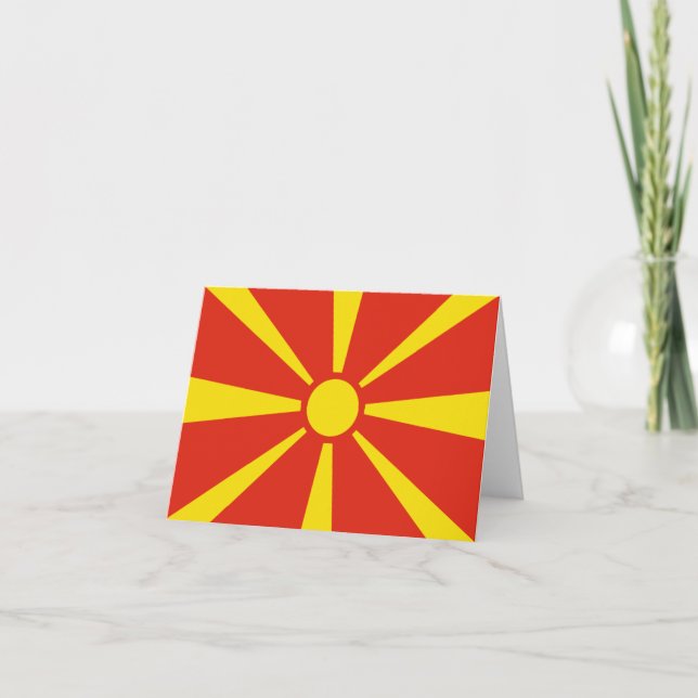North Macedonia Flag Notecard (Front)