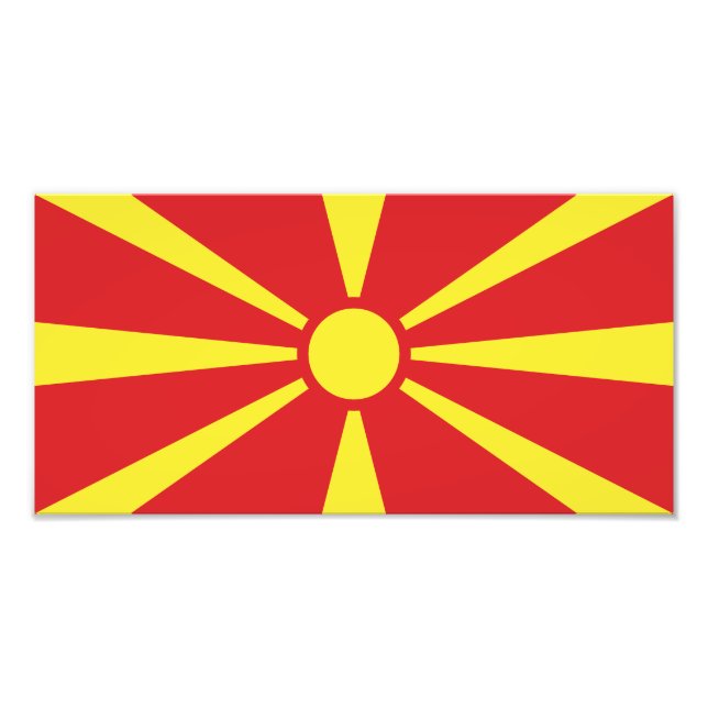 North Macedonia Flag Photo Print (Front)