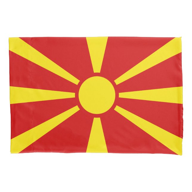 North Macedonia Flag Pillowcase (Front)