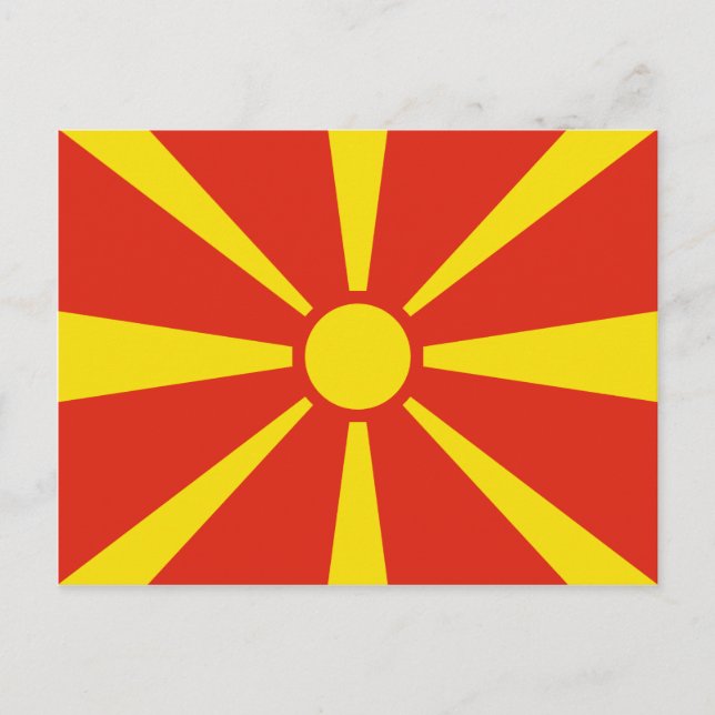 North Macedonia Flag Postcard (Front)