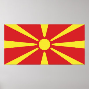 North Macedonia Flag Poster
