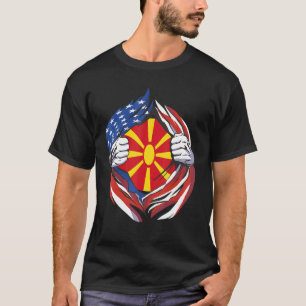 North Macedonia Flag Proud Of My Macedonian Herita T-Shirt