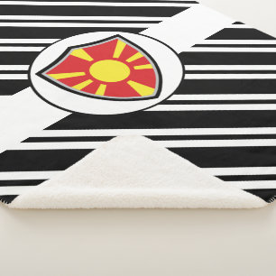 North Macedonia flag Sherpa Blanket
