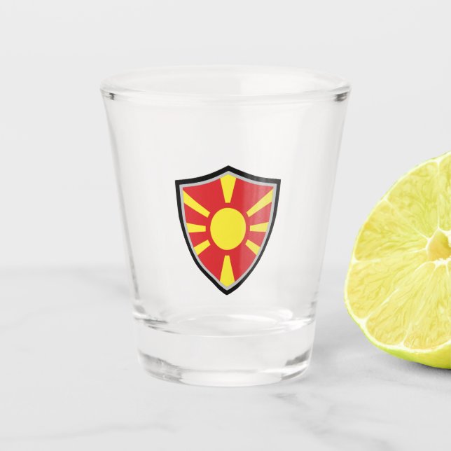 North Macedonia flag Shot Glass (Front)