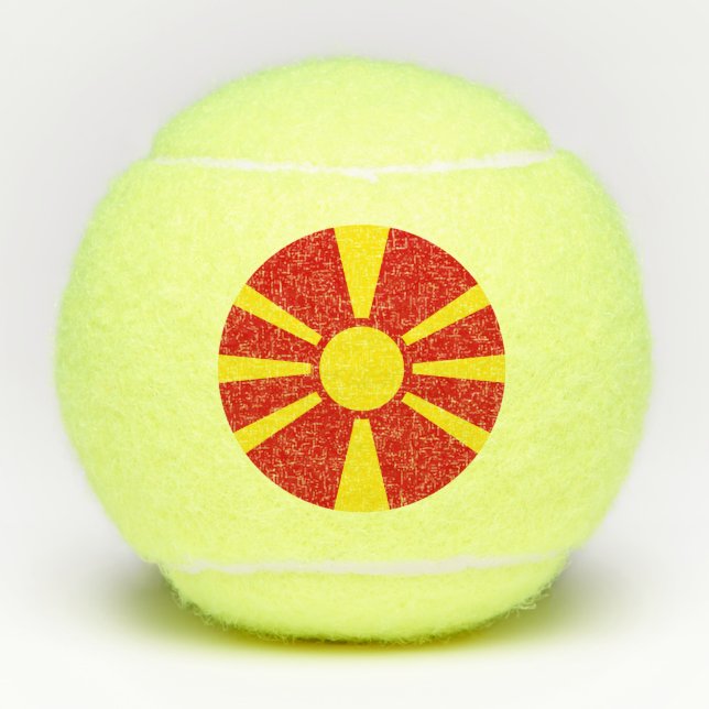 North Macedonia Flag Tennis Balls (Front)