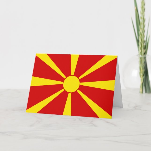 North Macedonia flag Thank You Card (Front)