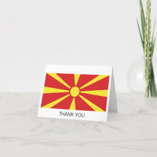 North Macedonia Flag Thank You Card