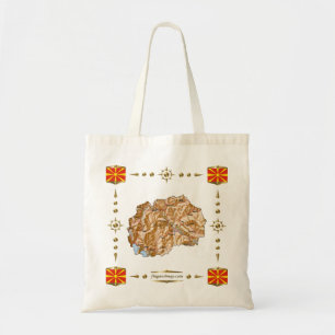 North Macedonia Map + Flags Bag