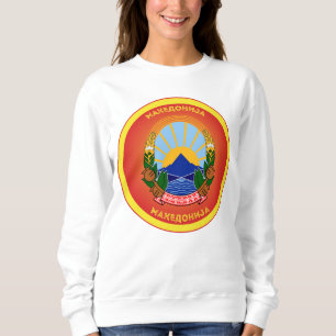 North Macedonia National Emblem Circle Shape Sweatshirt