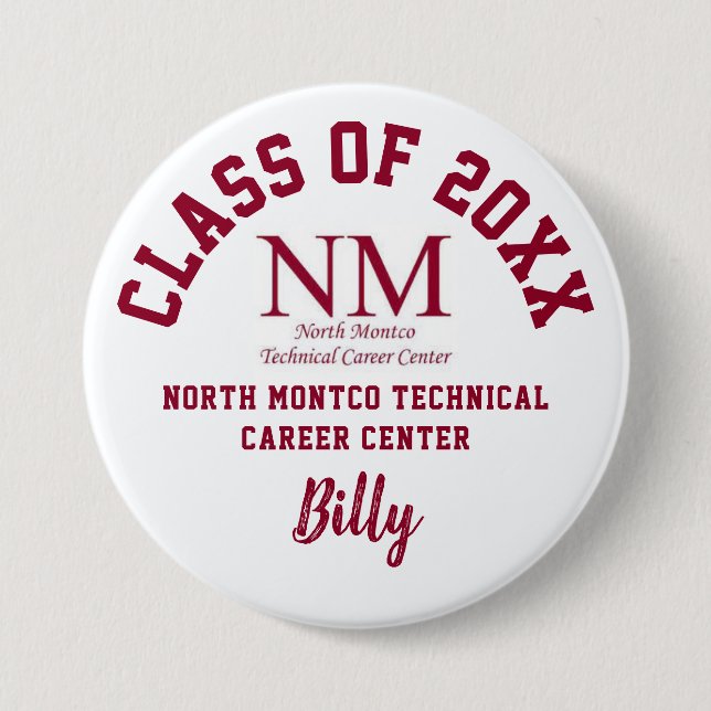 North Montco Technical Career Centre Button Logo (Front)