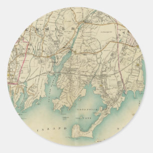 North New York City 7 Classic Round Sticker