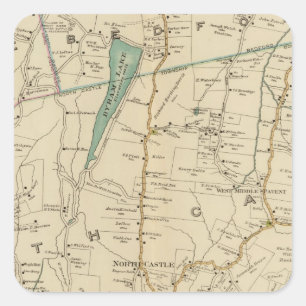 North New York City Square Sticker