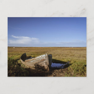 North Norfolk old boat postcard