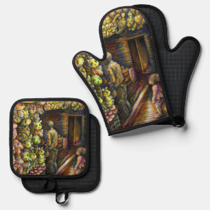 North of the Circus Oven Mitt & Pot Holder Set