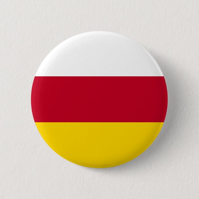 North Ossetia Flag 6 Cm Round Badge (Front)