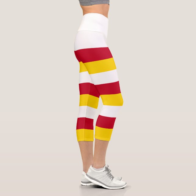 North Ossetia Flag Capri Leggings (Right)