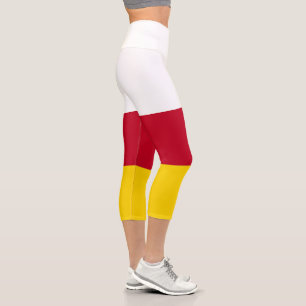 North Ossetia Flag Capri Leggings