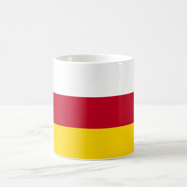 North Ossetia Flag Coffee Mug (Center)