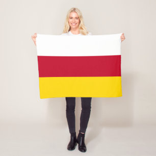 North Ossetia Flag Fleece Blanket
