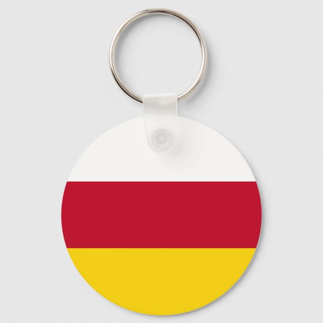 North Ossetia Flag Key Ring (Front)