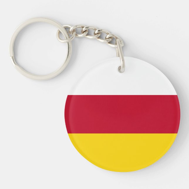 North Ossetia Flag Key Ring (Front)