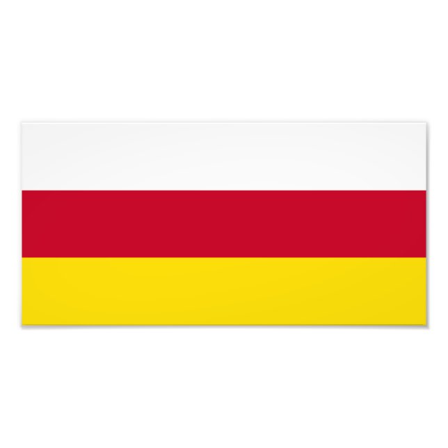 North Ossetia Flag Photo Print (Front)
