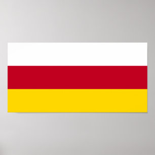 North Ossetia Flag Poster
