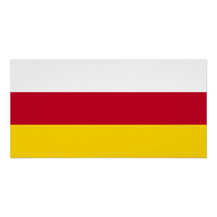 North Ossetia Flag Poster