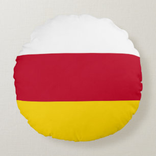 North Ossetia Flag Round Cushion