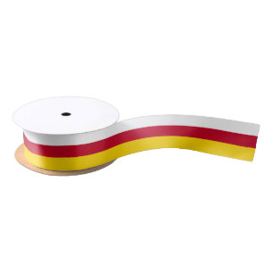 North Ossetia Flag Satin Ribbon